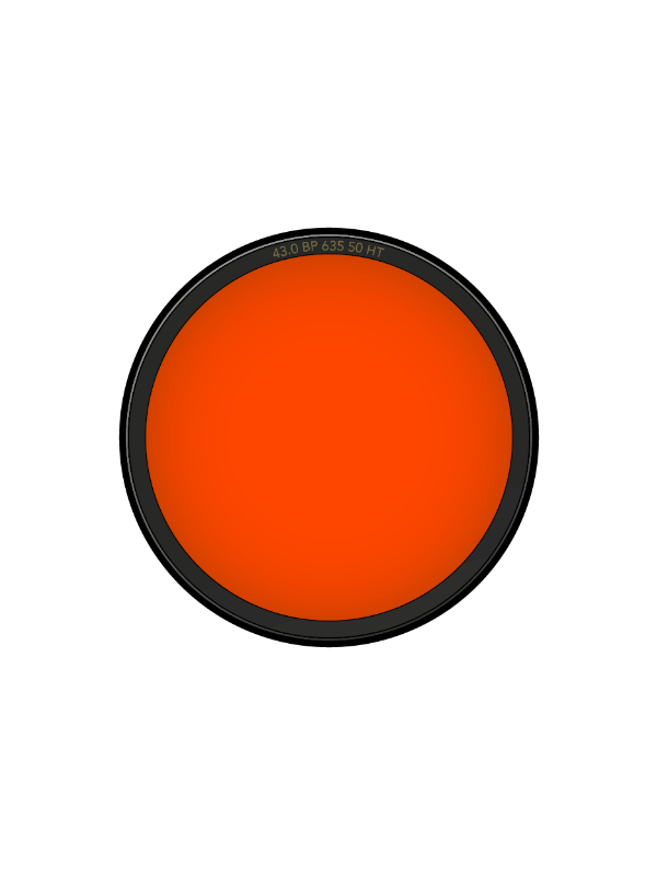 pvFil Bandpassfilter ROT 635-50 HT